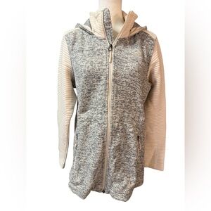 The North Face Indie Insulated Full Zip Hoodie Fleece Jacket Oat Women's Large